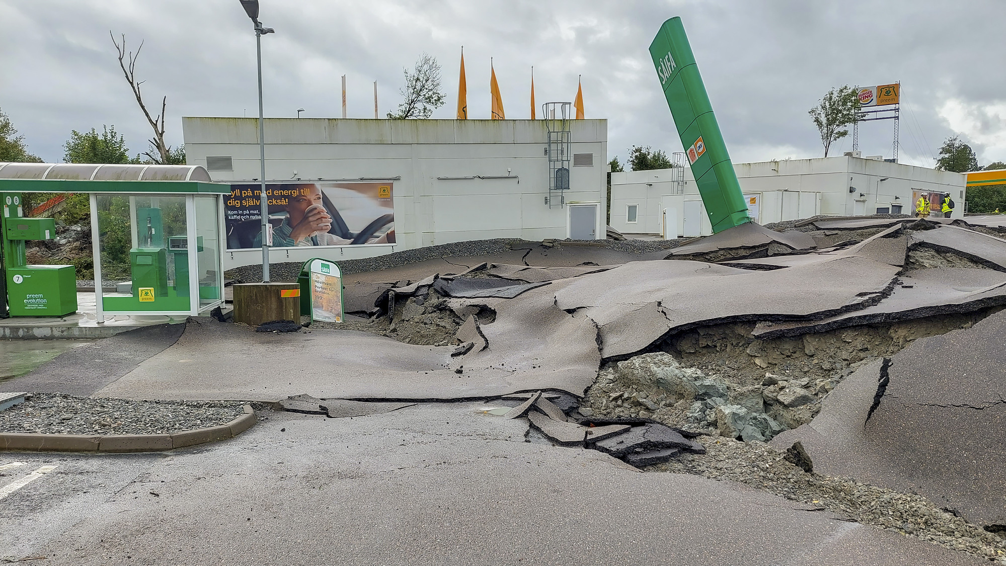 Skredet vid E6 Stenungsund september 2023.