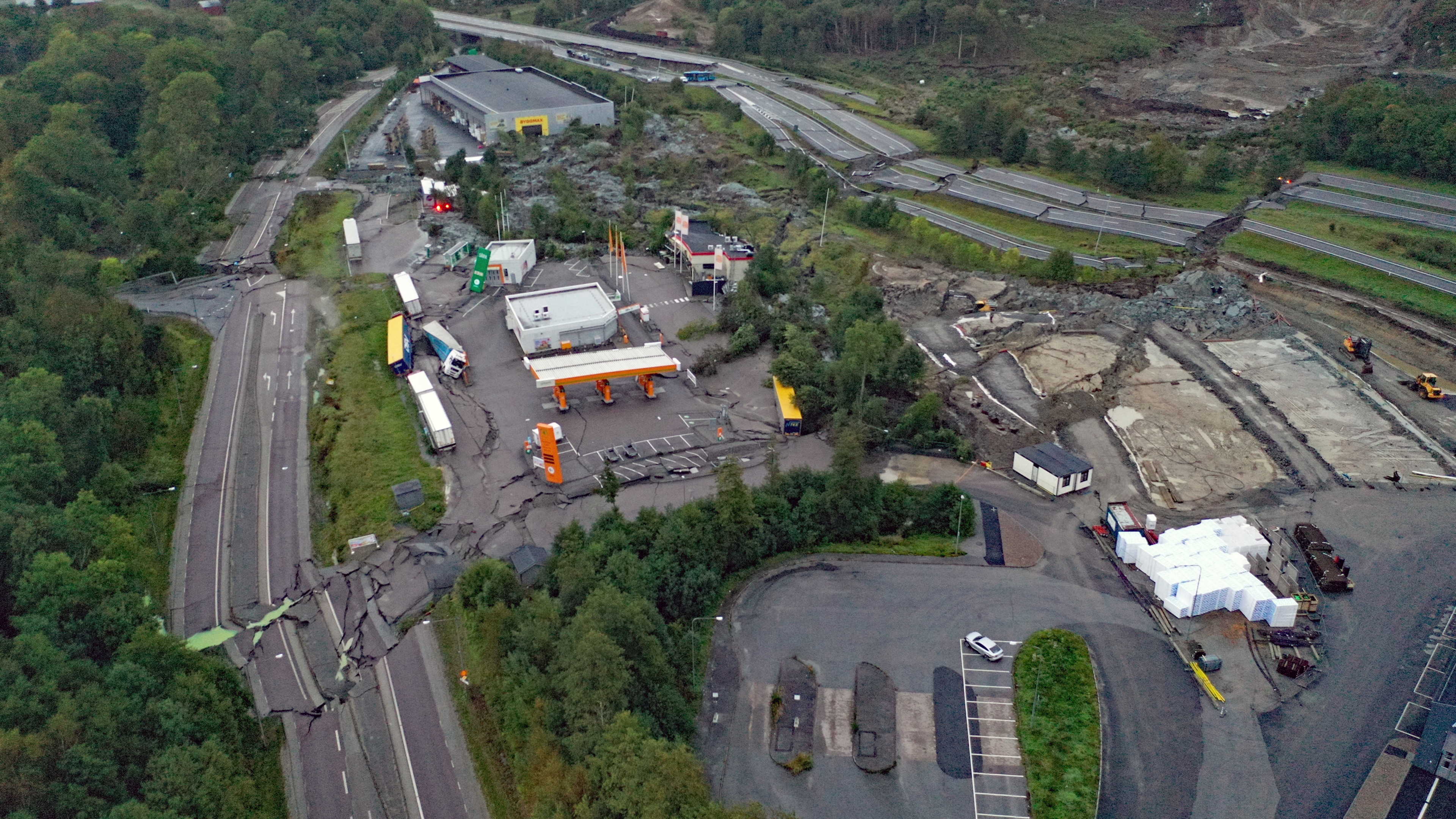 Flygfoto skred Stenungsund